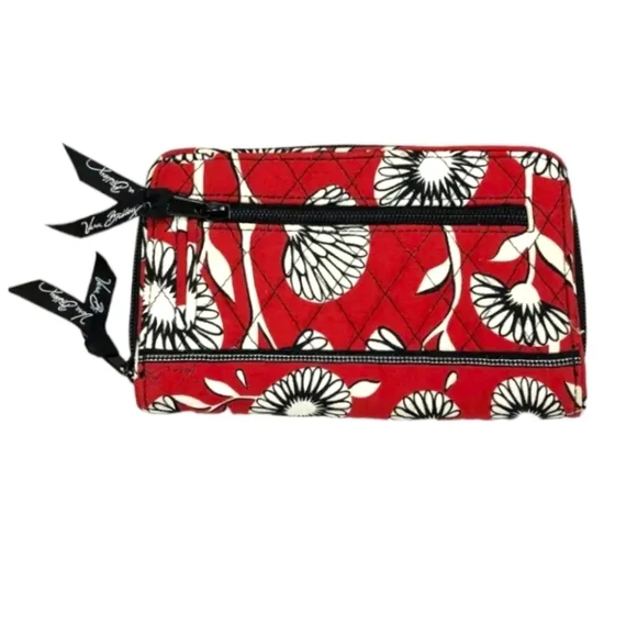 SET Vera Bradley Turn Lock Wallet & Keyring Deco Daisy Retired - Picture 7 of 14